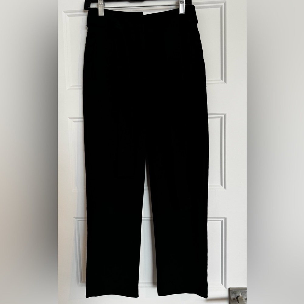 Aritzia Wilfred Tie-Front Pants in black Crepette - High-Waist Pants - Size 4 - Picture 12 of 12